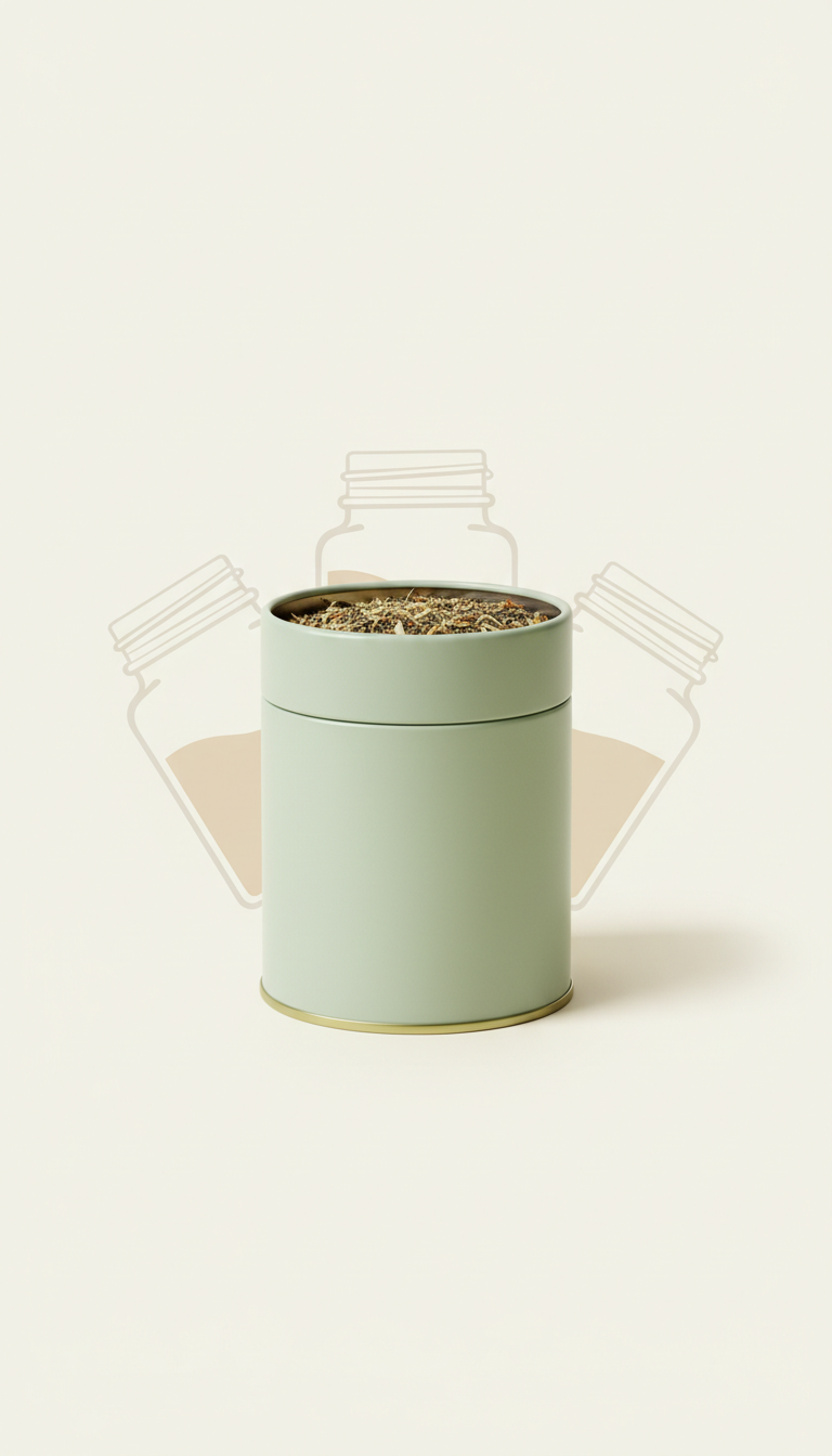Apothecary Herbal Tea in Pale Sage Tin